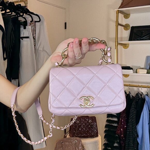Chanel Light Pink Lambskin Mini Flap - Picture 1 of 7